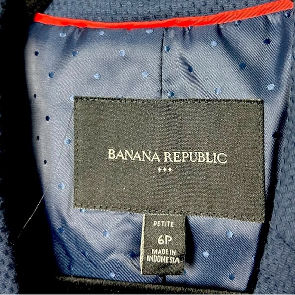 Banana Republic Navy Blue Double Button Blazer 6P - Picture 5 of 6